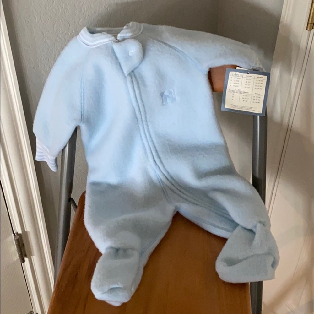 NWT baby blue fuzzy sleeper Nordstrom